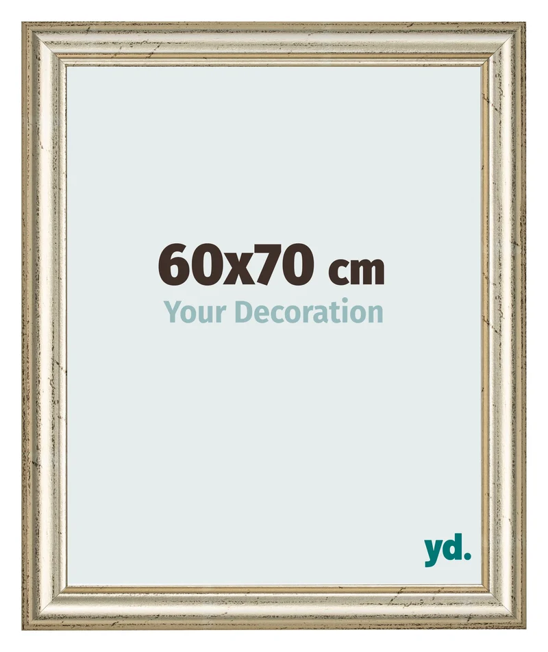 Bilderrahmen 60x70 cm - Metallglanz - MDF - Lazio