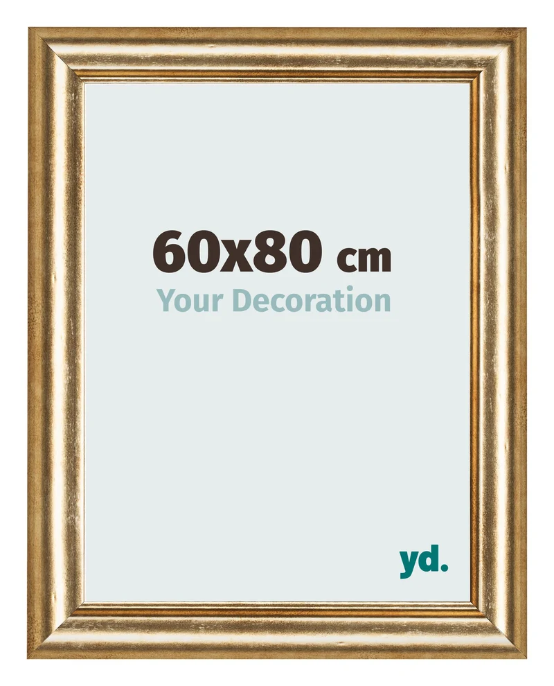 Bilderrahmen 60x80 cm - Gold Antik - MDF - Lazio