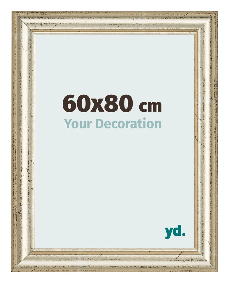 Bilderrahmen 60x80 cm - Metallglanz - MDF - Lazio