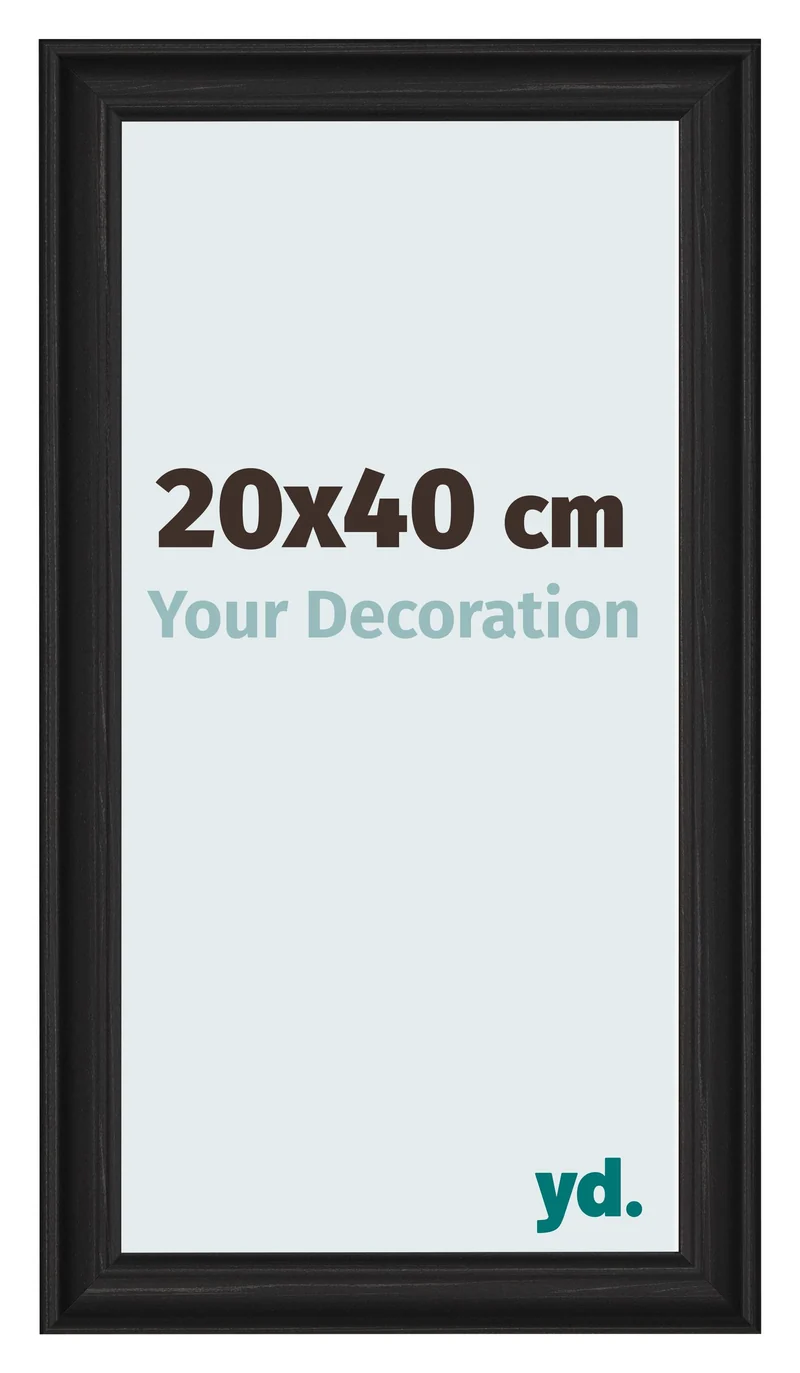 Bilderrahmen 20x40 cm - Schwarz Gemasert - MDF - Lazio