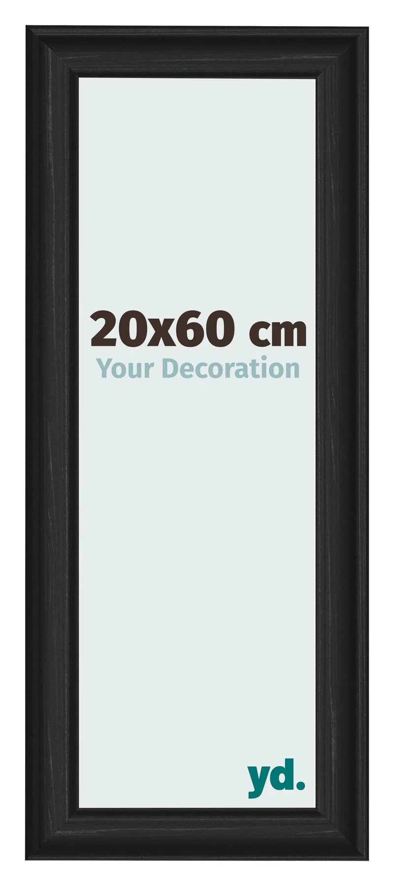 Bilderrahmen 20x60 cm - Schwarz Gemasert - MDF - Lazio