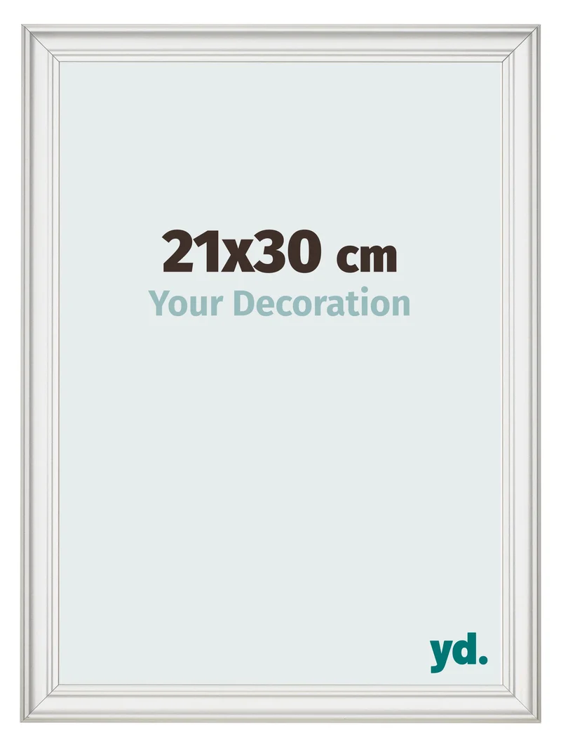 Bilderrahmen 21x30 cm - Weiß Gemasert - MDF - Lazio