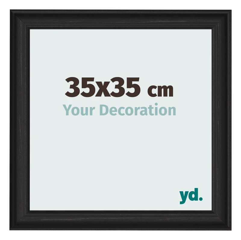 Bilderrahmen 35x35 cm - Schwarz Gemasert - MDF - Lazio