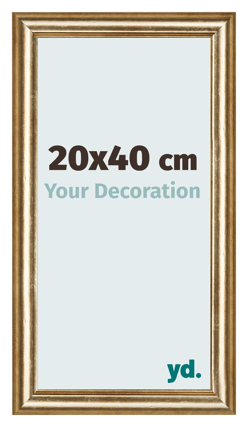Bilderrahmen 20x40 cm - Gold Antik - MDF - Lazio