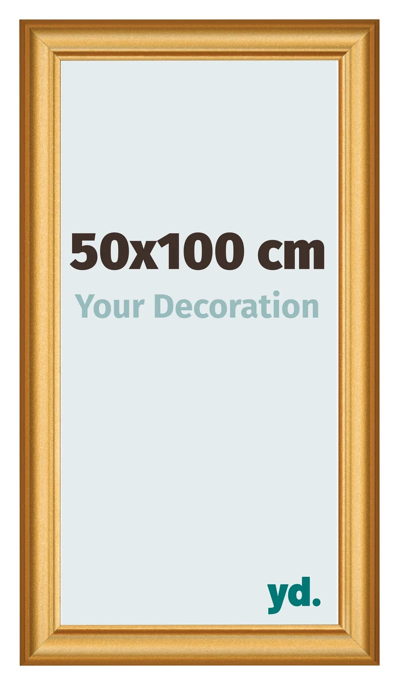 Bilderrahmen 50x100 cm - Gold Matt - MDF - Lazio