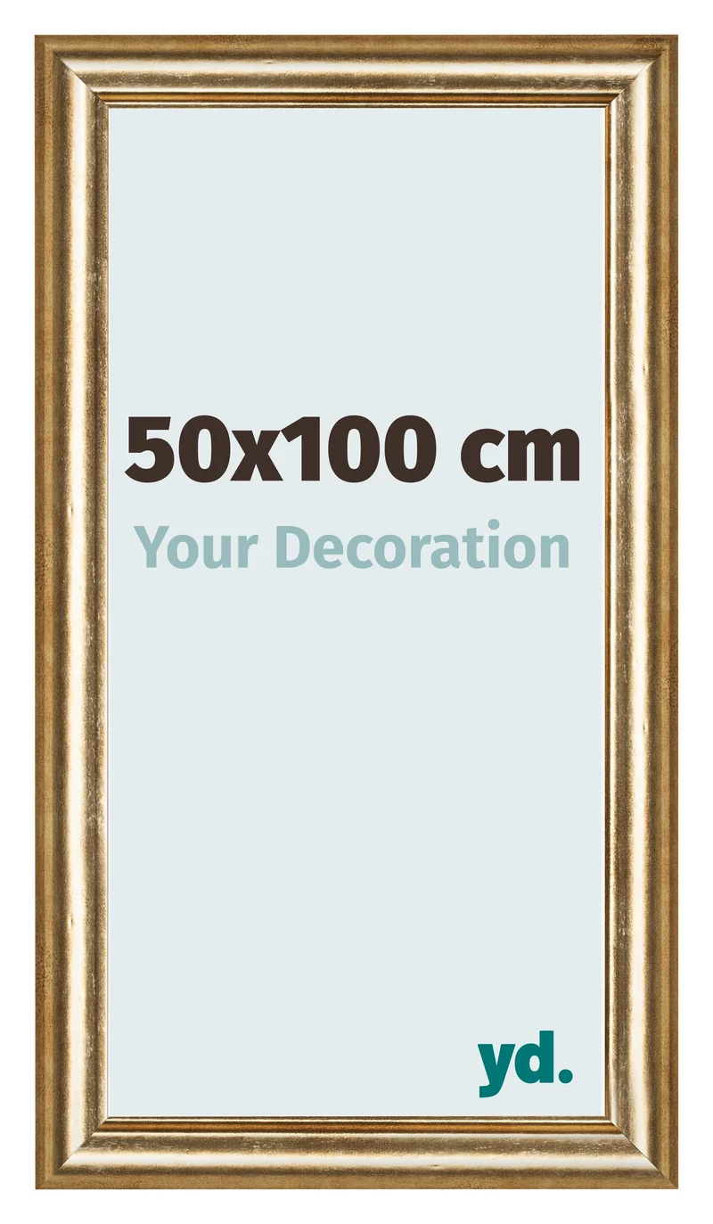 Bilderrahmen 50x100 cm - Gold Antik - MDF - Lazio