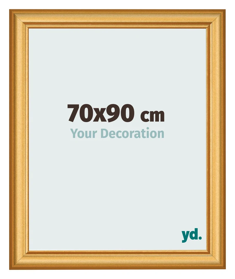 Bilderrahmen 70x90 cm - Gold Matt - MDF - Lazio