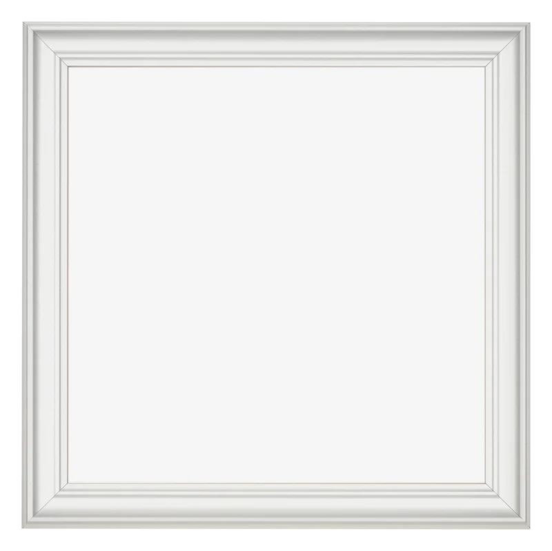 Bilderrahmen 40x40 cm - Weiß Gemasert - MDF - Lazio