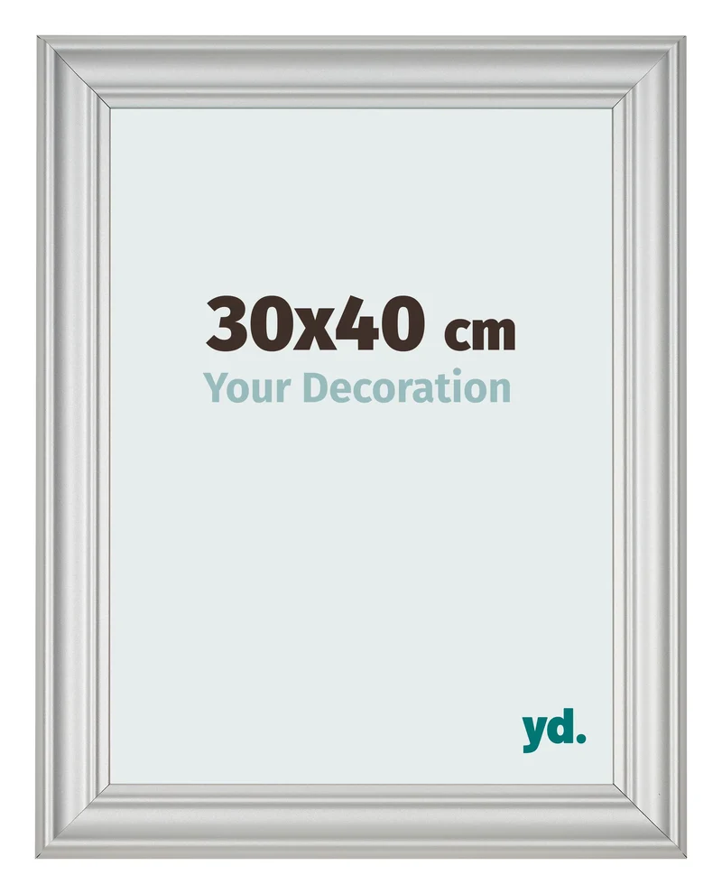 Bilderrahmen 30x40 cm - Silber Matt - MDF - Lazio