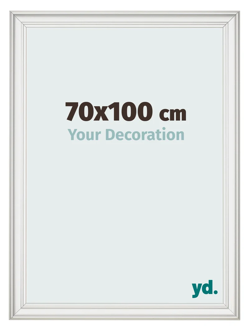 Bilderrahmen 70x100 cm - Weiß Gemasert - MDF - Lazio