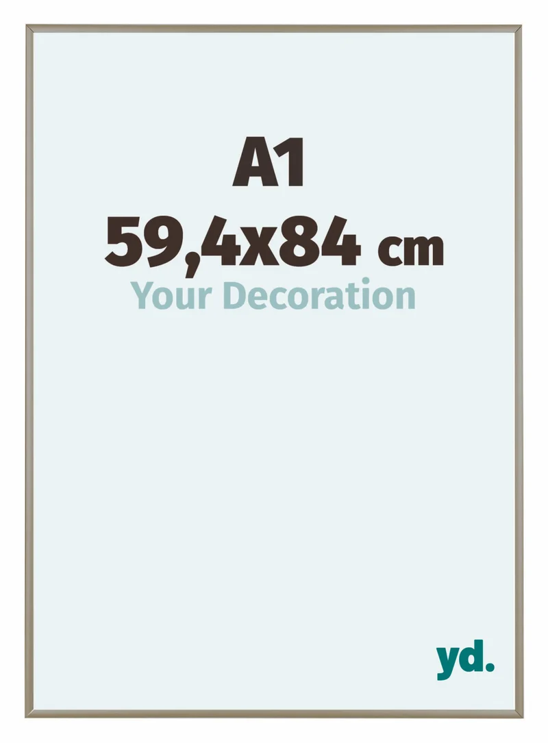 Bilderrahmen A1 - 59,4x84 cm - Champagner - Aluminium - Kent