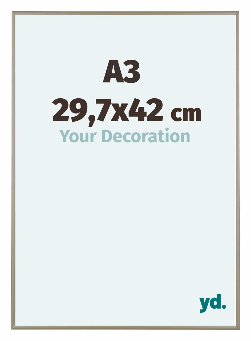 Bilderrahmen A3 - 29,7x42 cm - Champagner - Aluminium - Kent