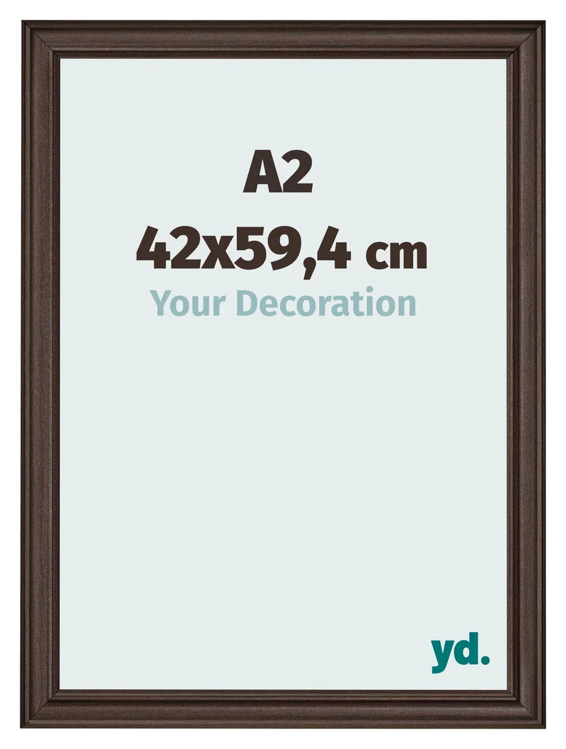 Bilderrahmen A2 - 42x59,4 cm - Eiche Dunkel - MDF - Lazio