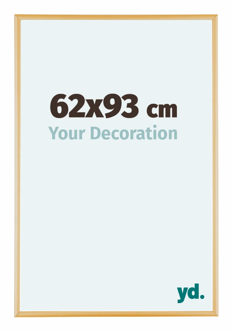 Bilderrahmen 62x93 cm - Gold Vintage - Aluminium - Kent