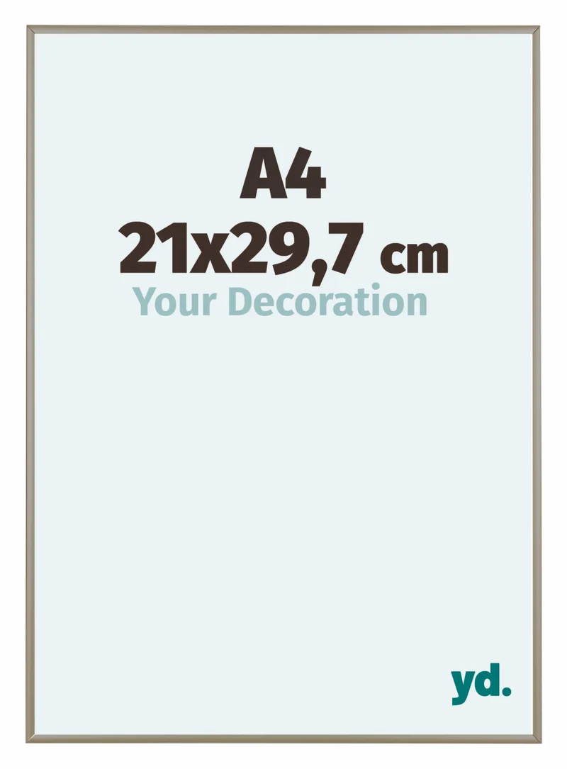 Bilderrahmen A4 - 21x29,7 cm - Champagner - Aluminium - Kent