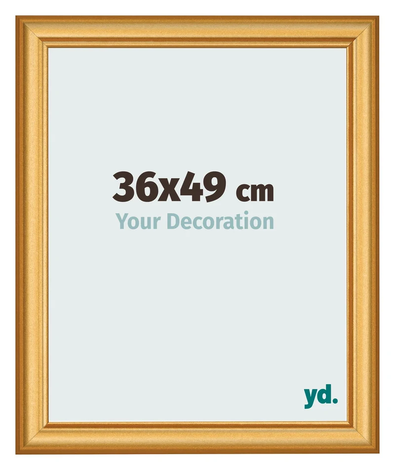 Bilderrahmen 36x49 cm - Gold Matt - MDF - Lazio