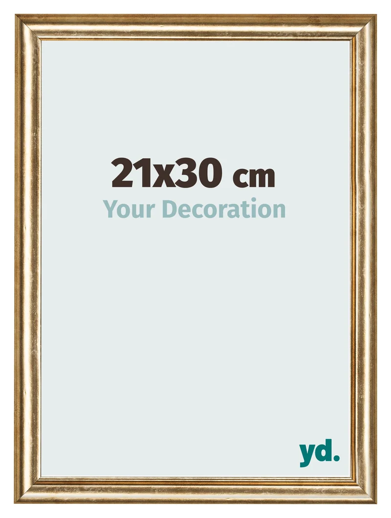 Bilderrahmen 21x30 cm - Gold Antik - MDF - Lazio
