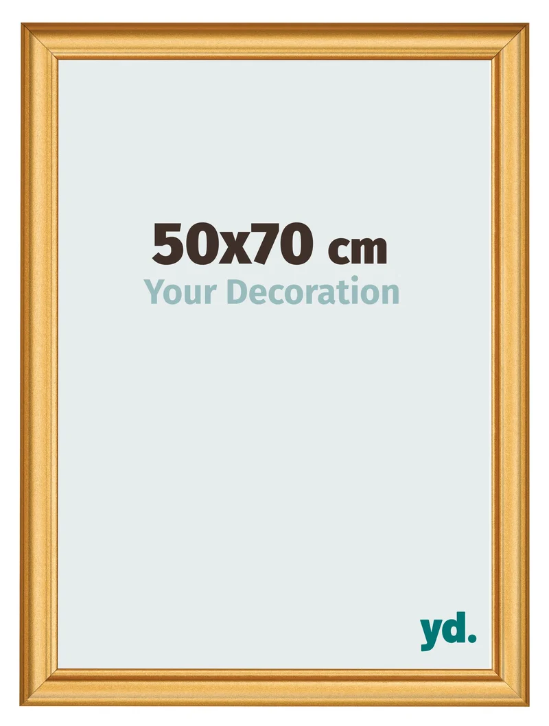 Bilderrahmen 50x70 cm - Gold Matt - MDF - Lazio