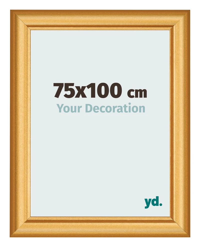 Bilderrahmen 75x100 cm - Gold Matt - MDF - Lazio