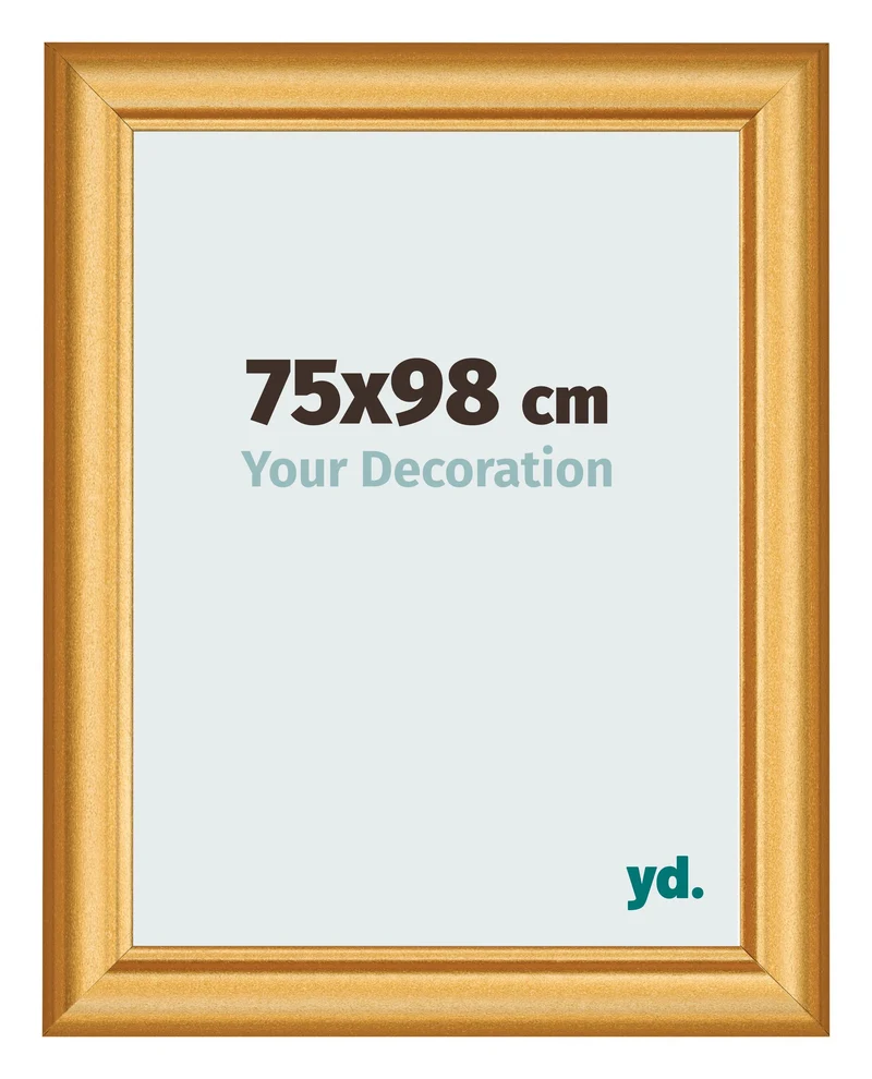 Bilderrahmen 75x98 cm - Gold Matt - MDF - Lazio