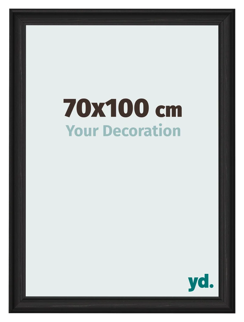 Bilderrahmen 70x100 cm - Schwarz Gemasert - MDF - Lazio
