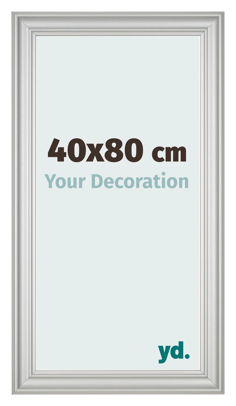 Bilderrahmen 40x80 cm - Silber Matt - MDF - Lazio