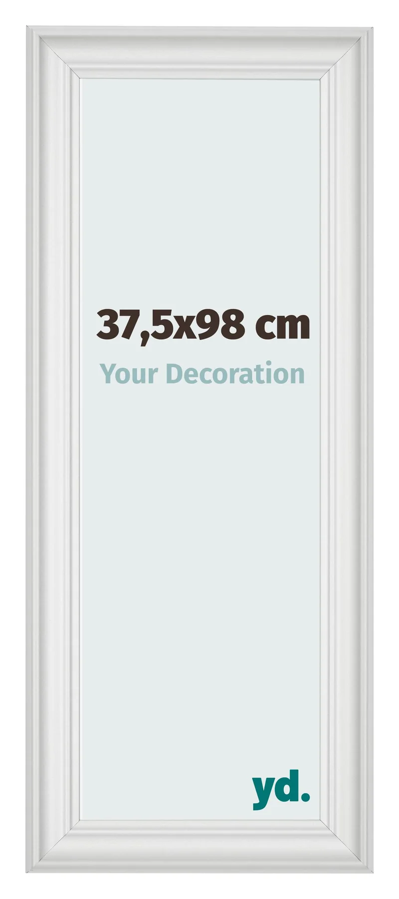 Bilderrahmen 37,5x98 cm - Weiß Gemasert - MDF - Lazio