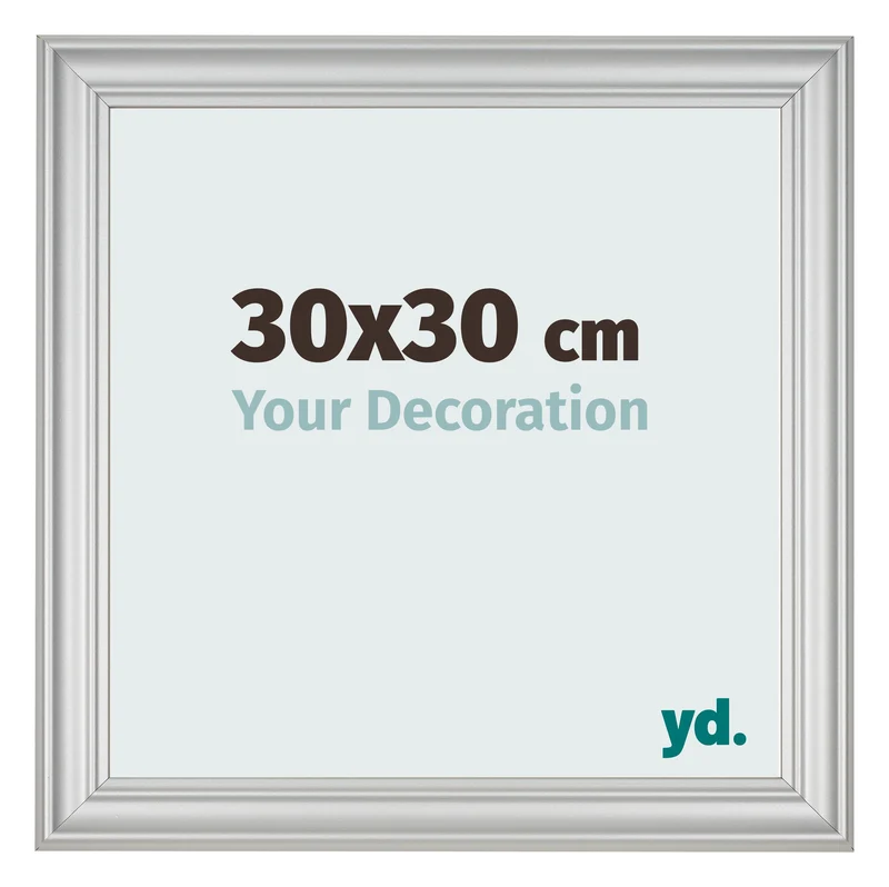 Bilderrahmen 30x30 cm - Silber Matt - MDF - Lazio