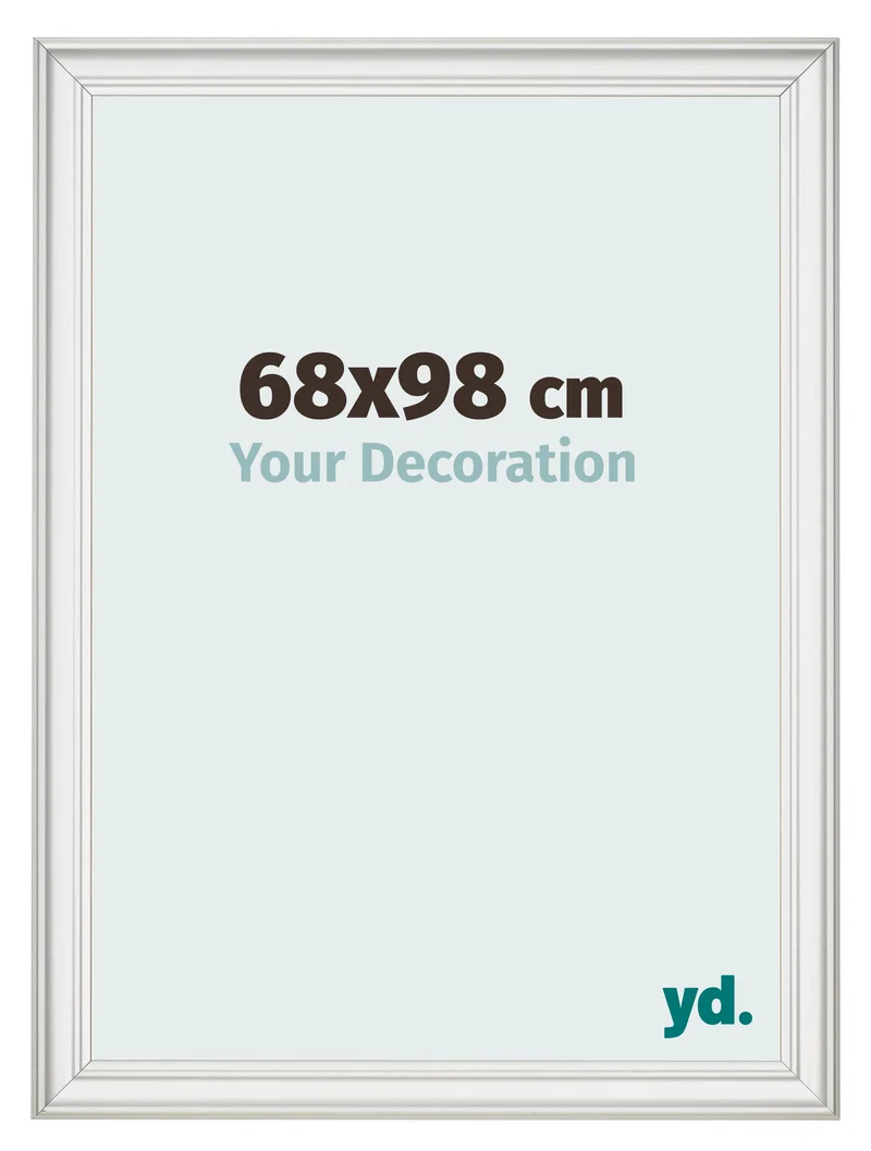 Bilderrahmen 68x98 cm - Weiß Gemasert - MDF - Lazio