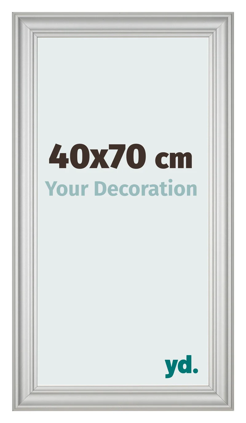Bilderrahmen 40x70 cm - Silber Matt - MDF - Lazio