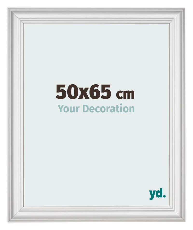 Bilderrahmen 50x65 cm - Weiß Gemasert - MDF - Lazio