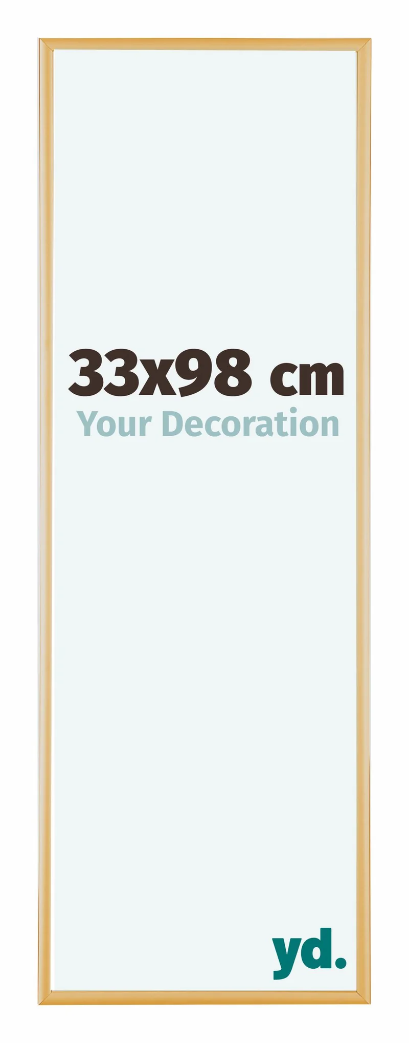 Bilderrahmen 33x98 cm - Gold Vintage - Aluminium - Kent