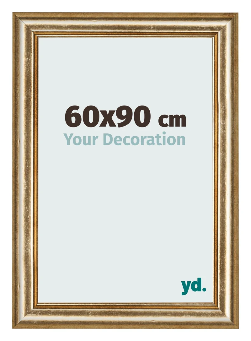 Bilderrahmen 60x90 cm - Gold Antik - MDF - Lazio