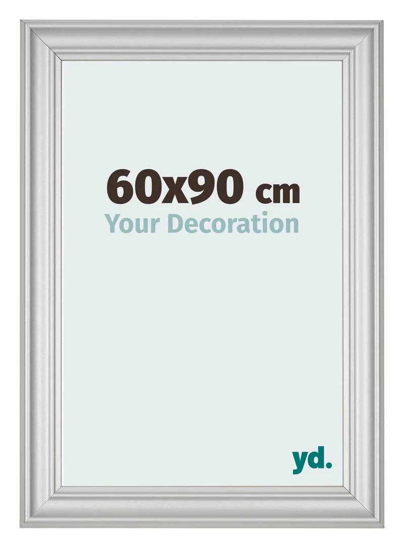 Bilderrahmen 60x90 cm - Silber Matt - MDF - Lazio