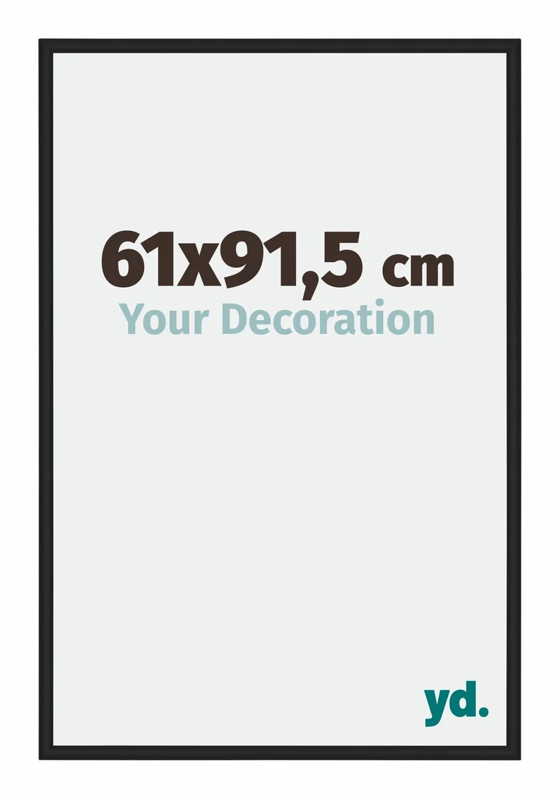 Bilderrahmen 61x91,5 cm - Schwarz Hochglanz - Aluminium - Miami