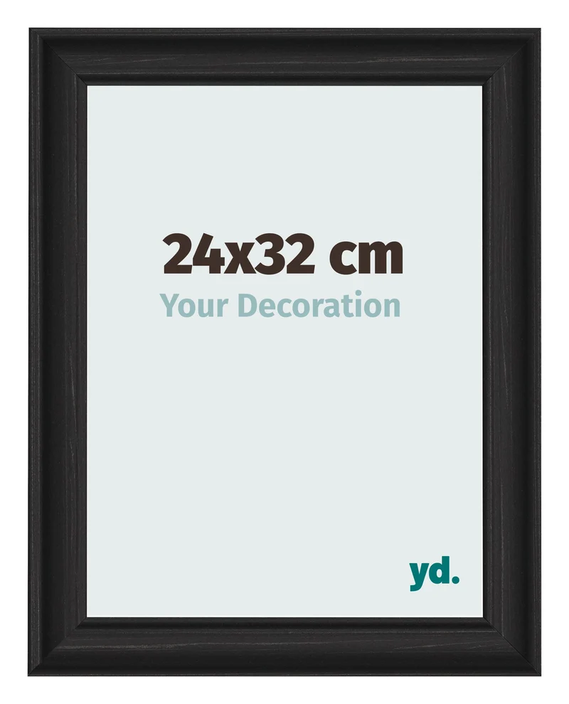 Bilderrahmen 24x32 cm - Schwarz Gemasert - MDF - Lazio