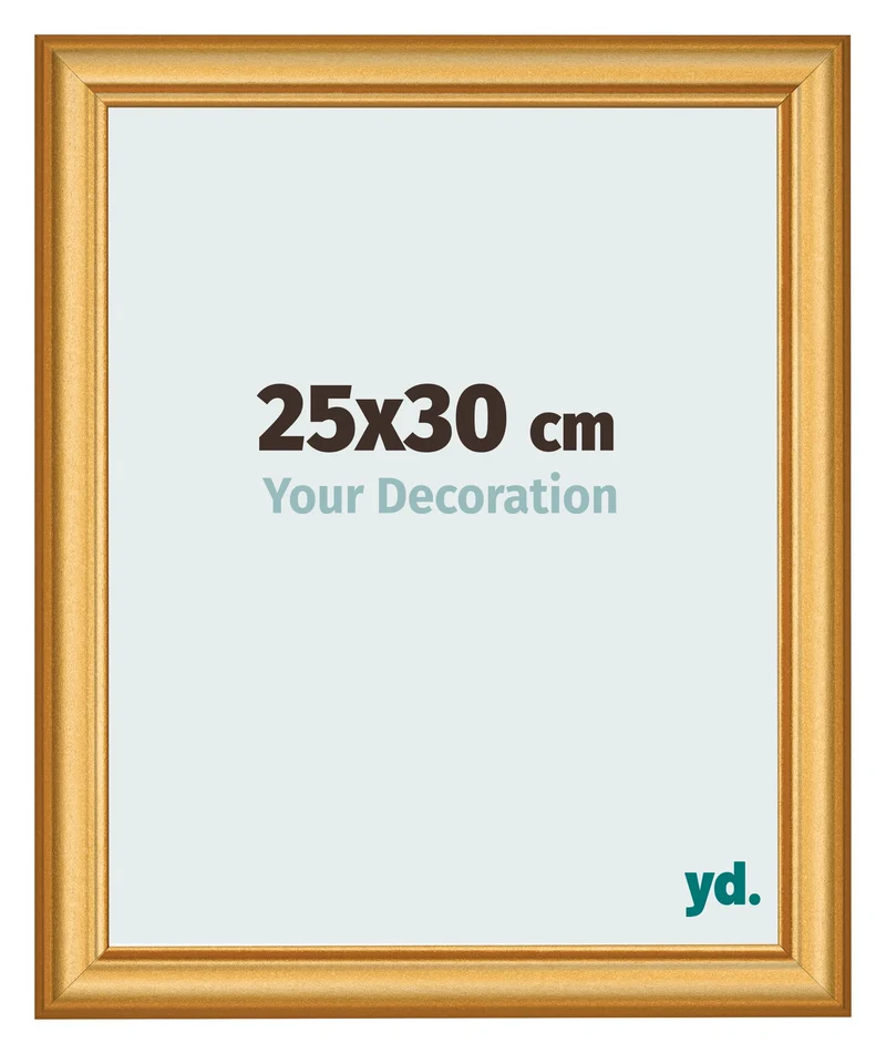 Bilderrahmen 25x30 cm - Gold Matt - MDF - Lazio