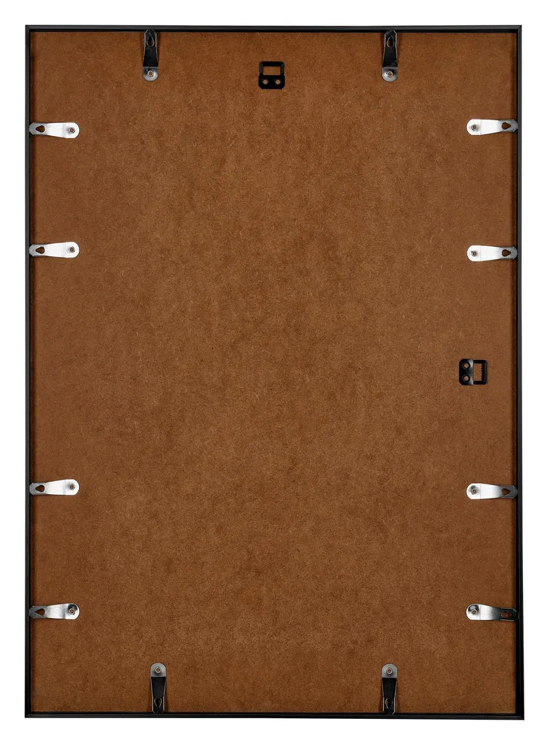 Bilderrahmen A4 - 21x29,7 cm - DIN A4 Schwarz Hochglanz - Aluminium - Kent