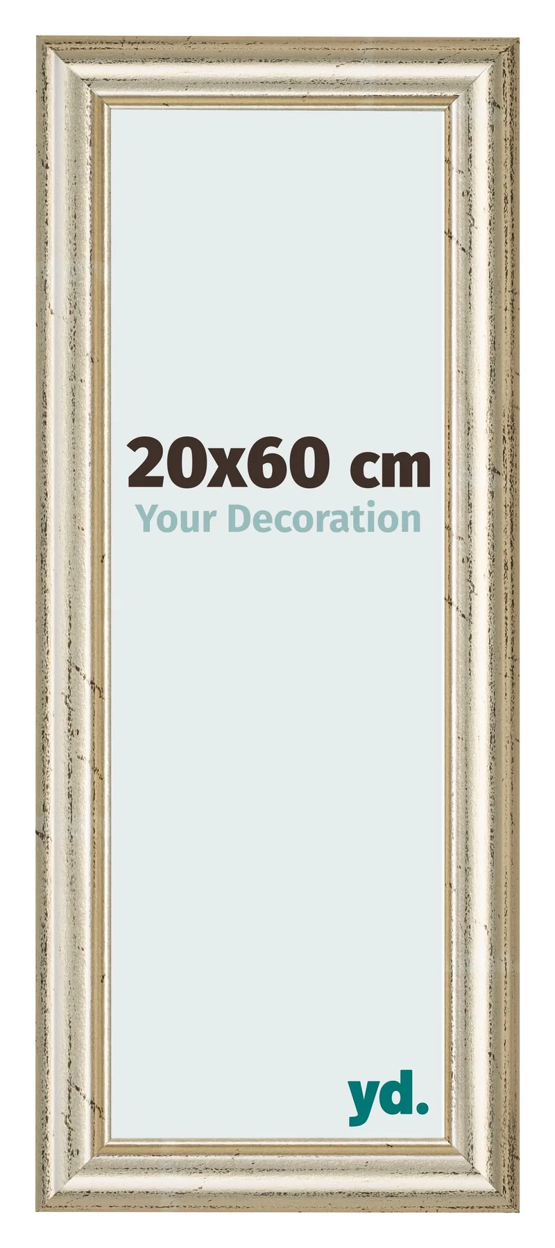 Bilderrahmen 20x60 cm - Metallglanz - MDF - Lazio