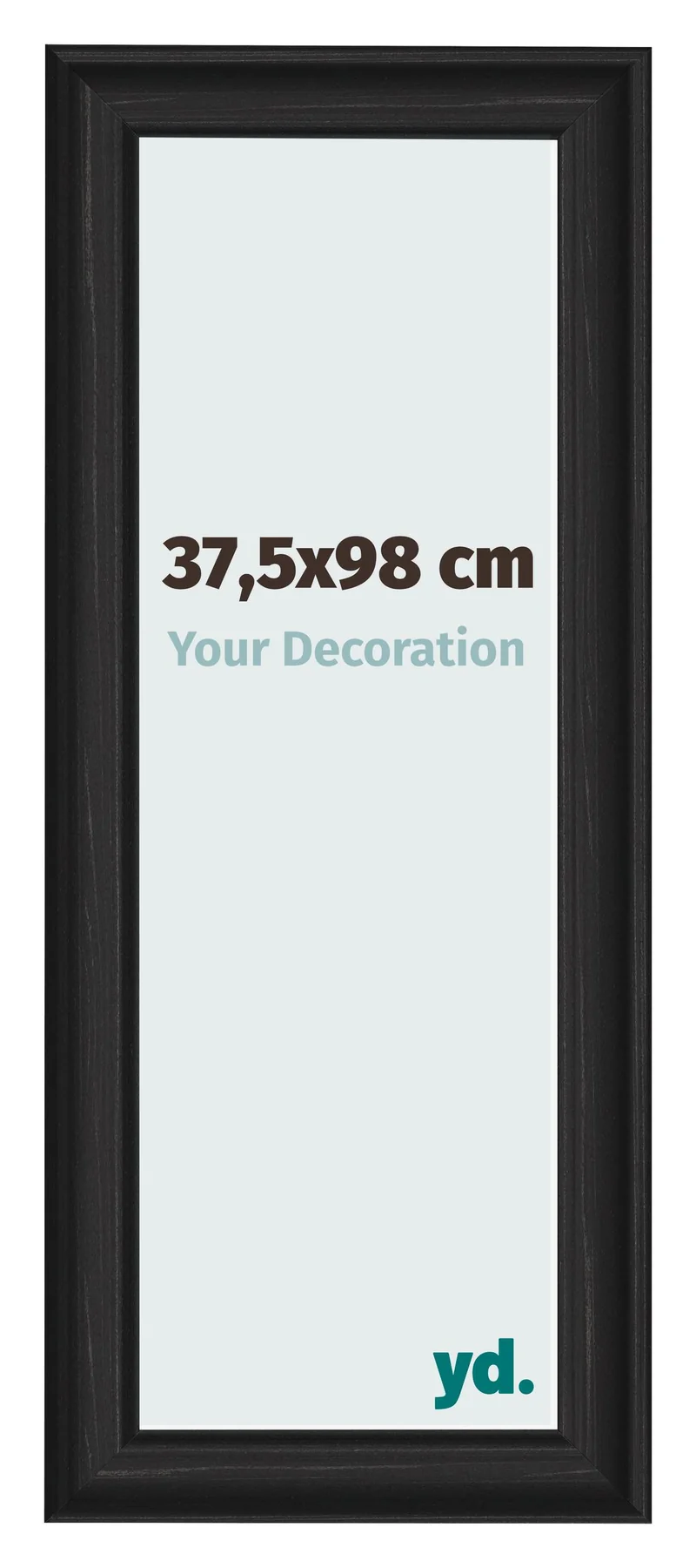 Bilderrahmen 37,5x98 cm - Schwarz Gemasert - MDF - Lazio