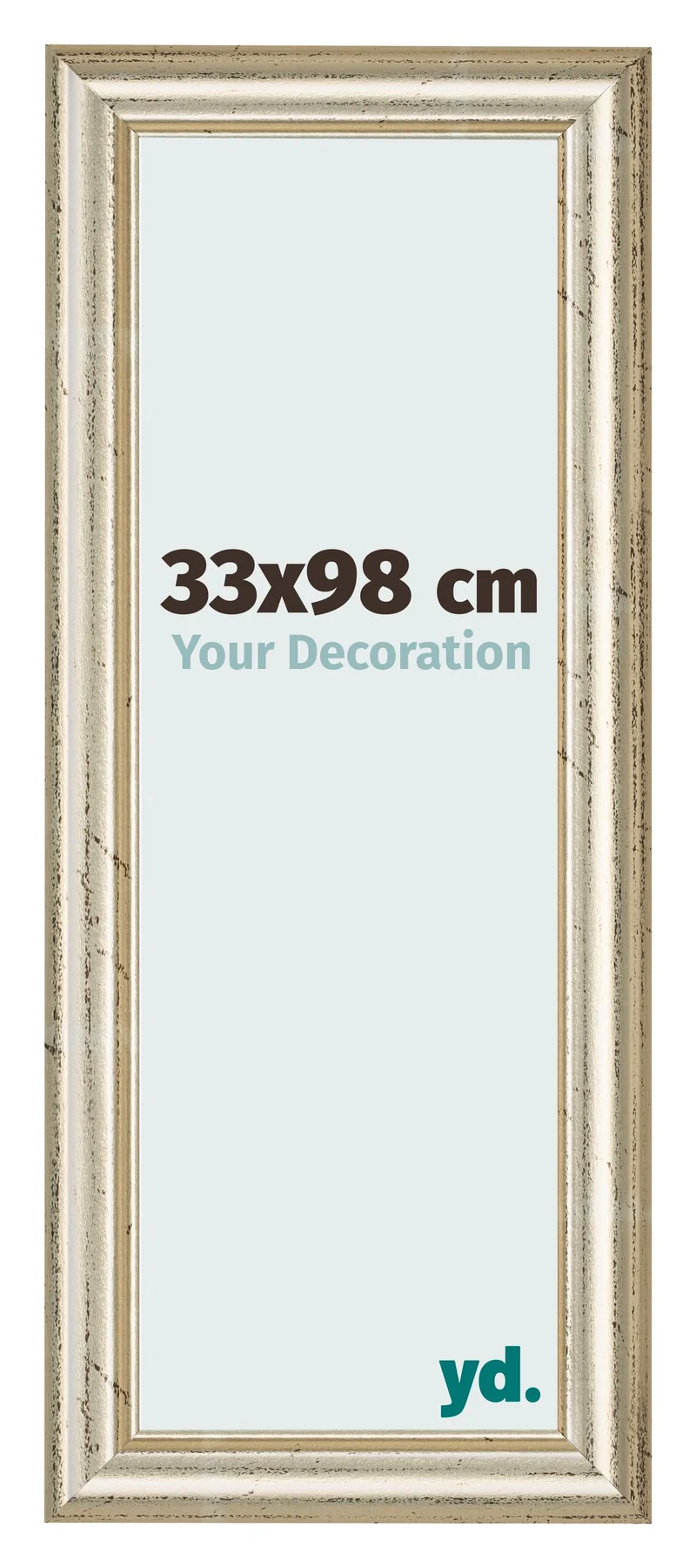 Bilderrahmen 33x98 cm - Metallglanz - MDF - Lazio