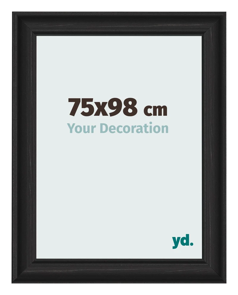Bilderrahmen 75x98 cm - Schwarz Gemasert - MDF - Lazio