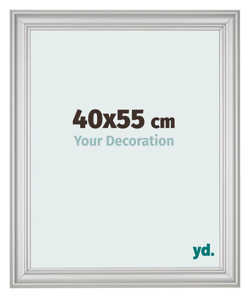 Bilderrahmen 40x55 cm - Silber Matt - MDF - Lazio