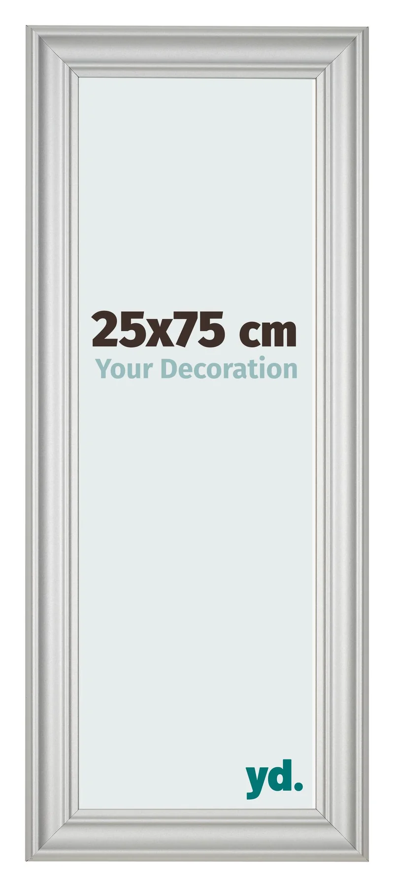 Bilderrahmen 25x75 cm - Silber Matt - MDF - Lazio