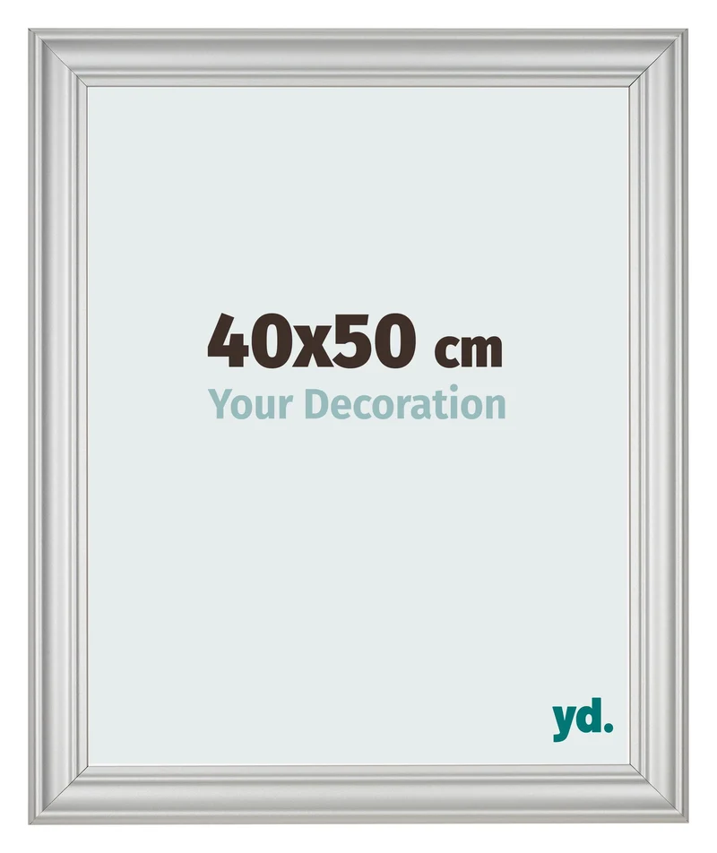 Bilderrahmen 40x50 cm - Silber Matt - MDF - Lazio