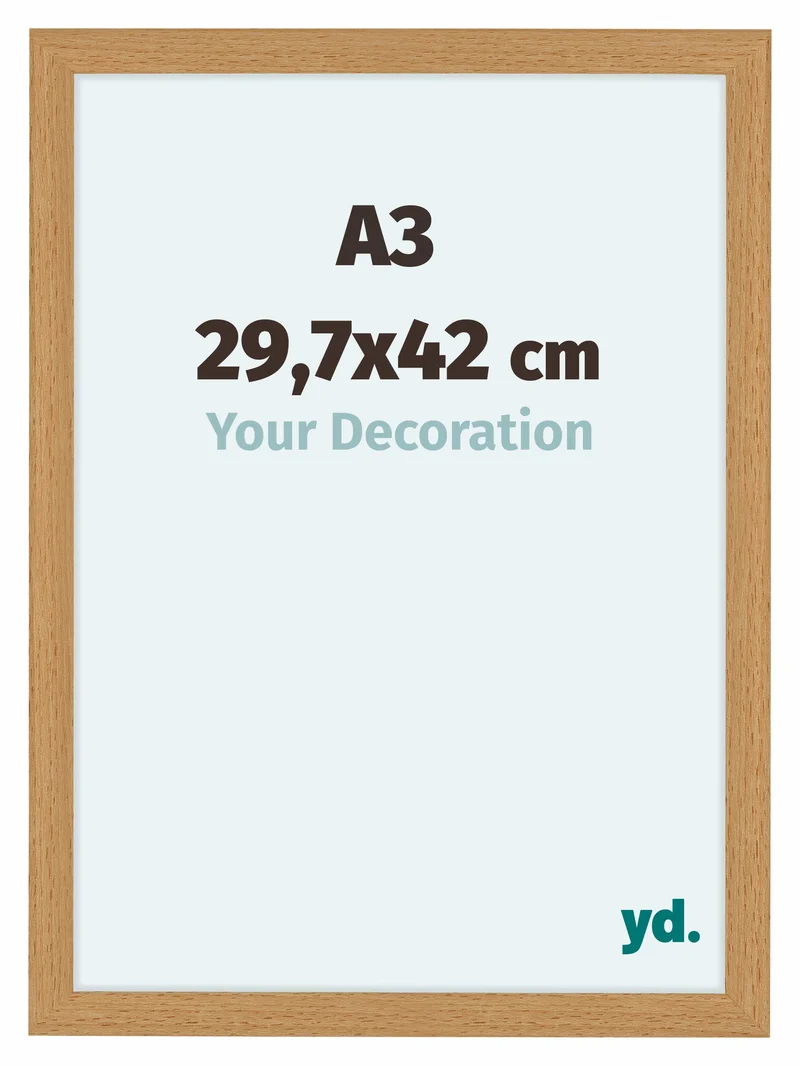 Bilderrahmen A3 - 29,7x42 cm - Buche - MDF - Como