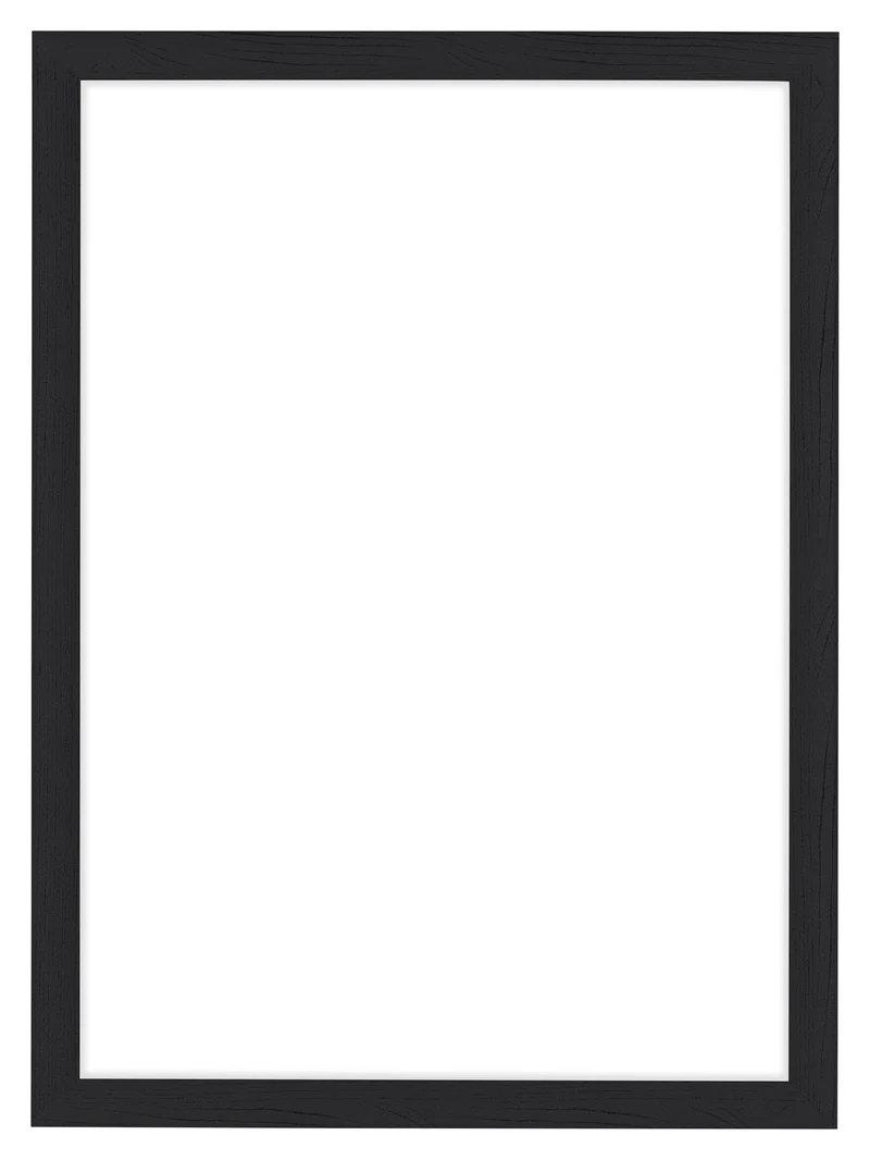 Bilderrahmen A4 - 21x29,7 cm - Schwarz Gemasert - MDF - Como