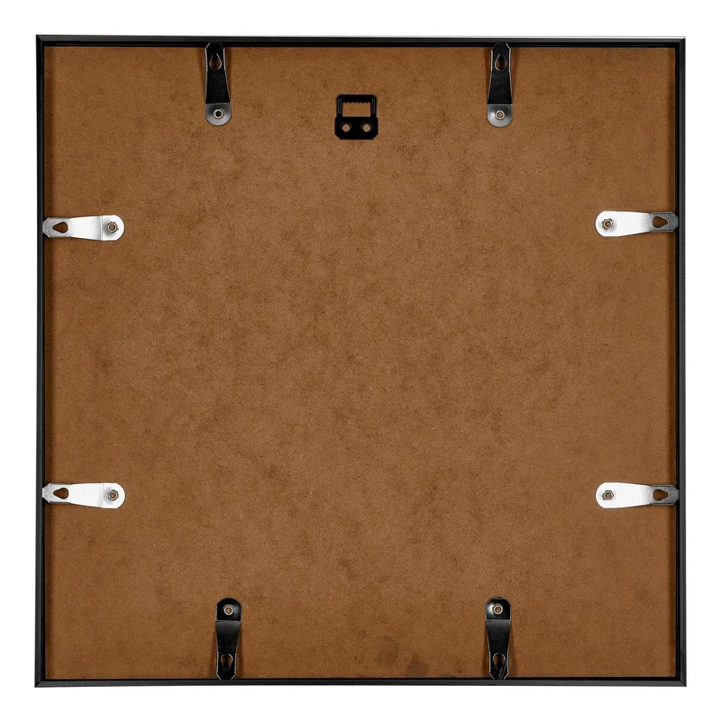 Bilderrahmen 45x45 cm - Schwarz Hochglanz - Aluminium - Kent