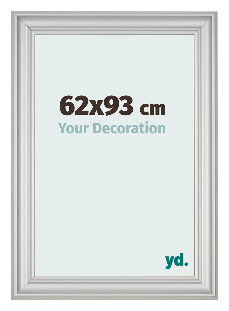 Bilderrahmen 62x93 cm - Silber Matt - MDF - Lazio