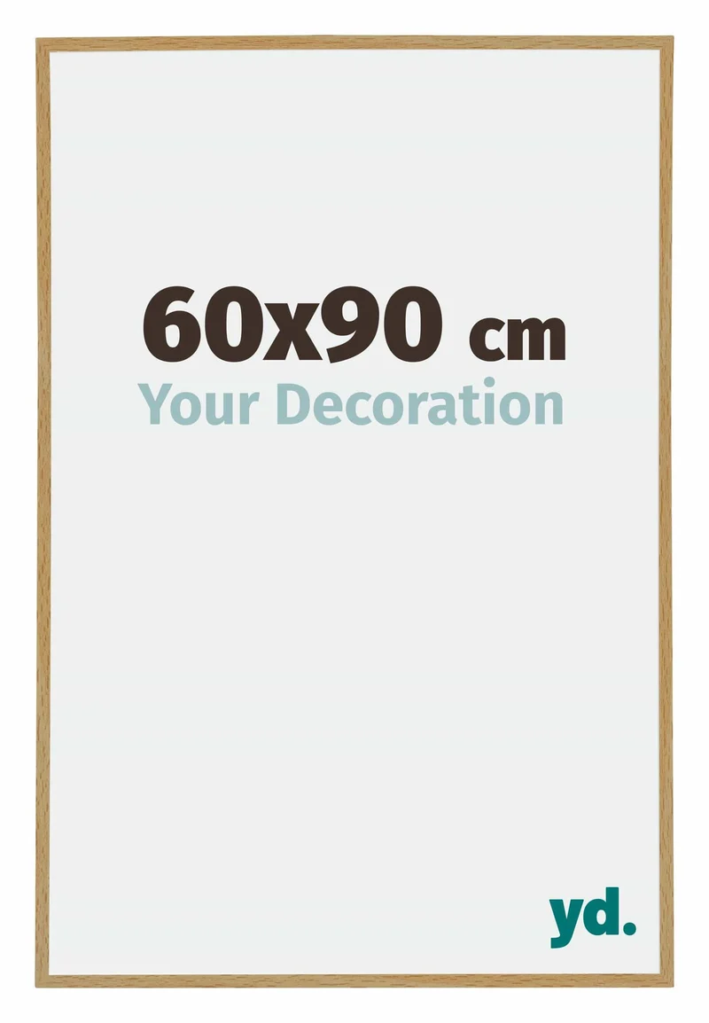 Bilderrahmen 60x90 cm - Buche Hell - Kunststoff - Evry